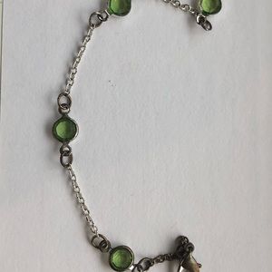 Green and gold gem bracelet